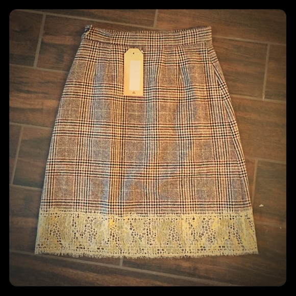 Brooks Brothers Black Fleece wool skirt