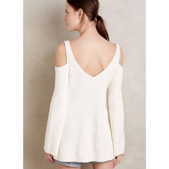 SOLD OUT Ivory Cold Shoulder Sweater - Picture 2 of 3