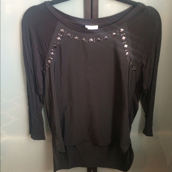 Cute Hi low Studded Collar Top