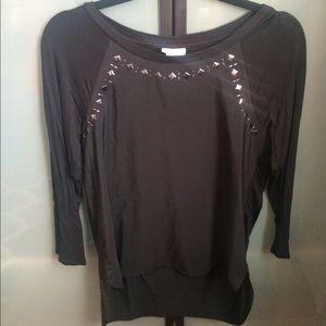 Cute Hi low Studded Collar Top