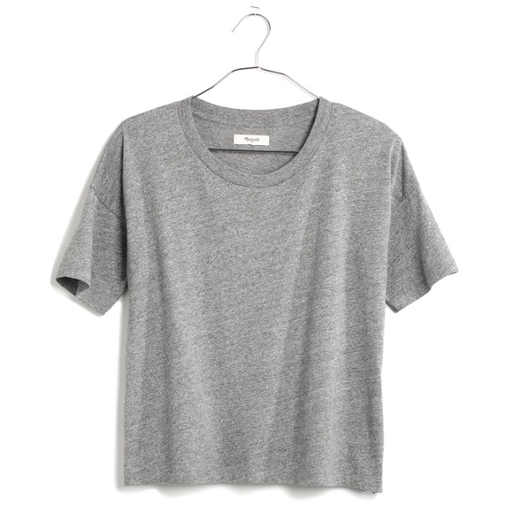🌟 Madewell Gray Cropped Tee 🌟