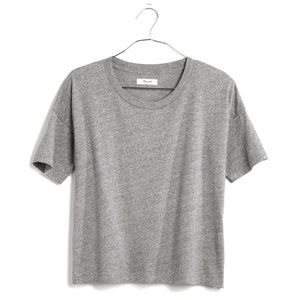 🌟 Madewell Gray Cropped Tee 🌟