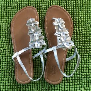 Silver Metallic Sandals