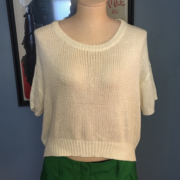 White high low sweater