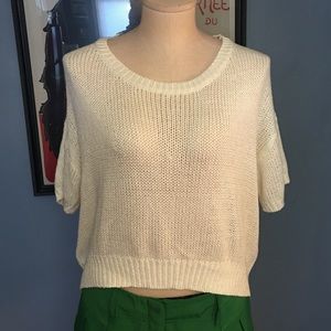 White high low sweater