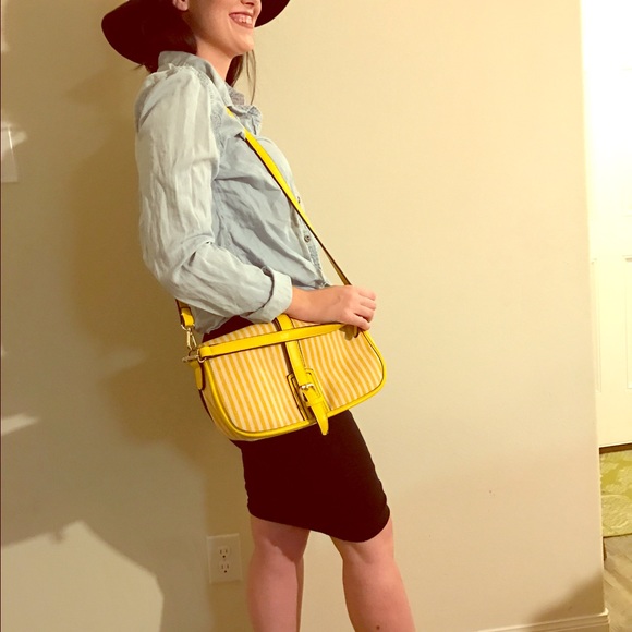 Adorable yellow cross body