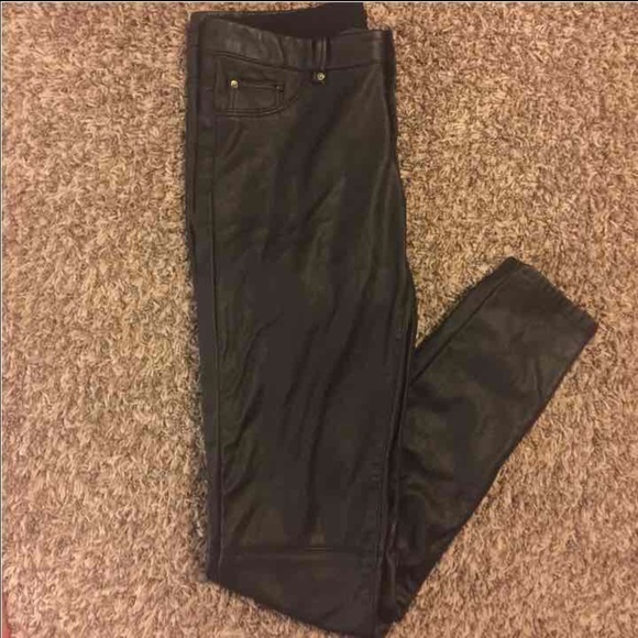 Black leather pants