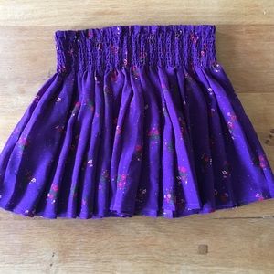 Purple floral skater skirt