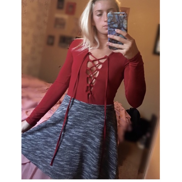 Brand new!! Red/maroon lace up bodysuit ❤️❤️🙌🏼 - Picture 4 of 4