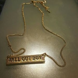 Gold, minimalist Fall Out Boy necklace