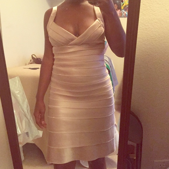Champagne BCBG Dress