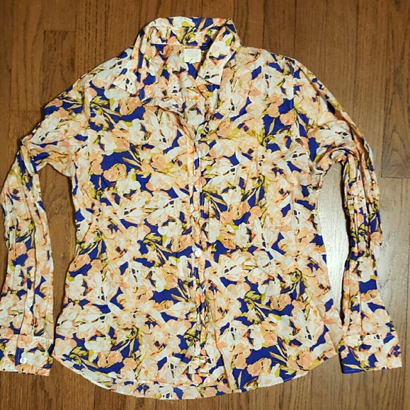 J. Crew Factory Perfect Button Up Floral