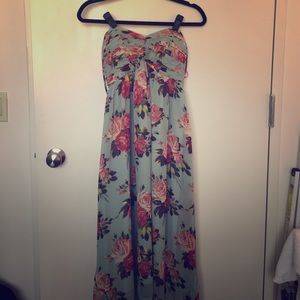 Garden floral chiffon dress