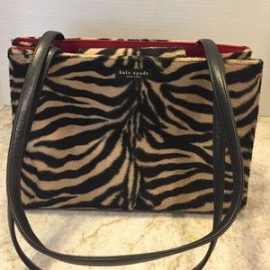 Kate Spade Faux Tiger Handbag 11 x 7.5 x 5.5