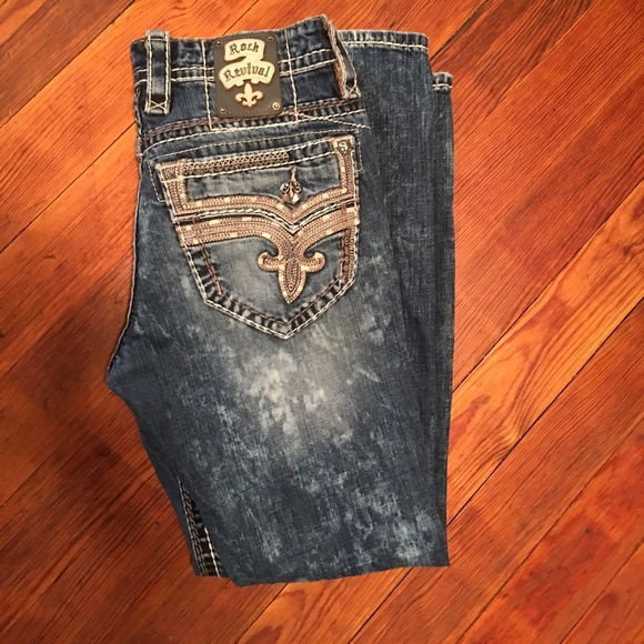 Men's teddy slim straight rock revivals