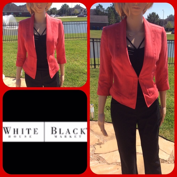WHBM tomato red moto jacket sz 0. Brings smiles!