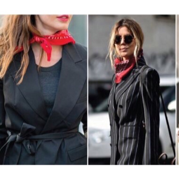 Red bandana Choker/Scarf - Picture 3 of 4