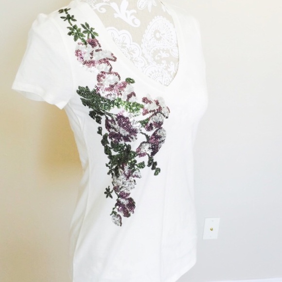 Express Tops - Express embellished T-shirt