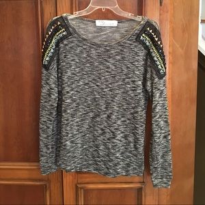 Embellished Shoulder Detail Sweater