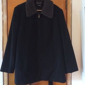 NY&C black dress winter jacket