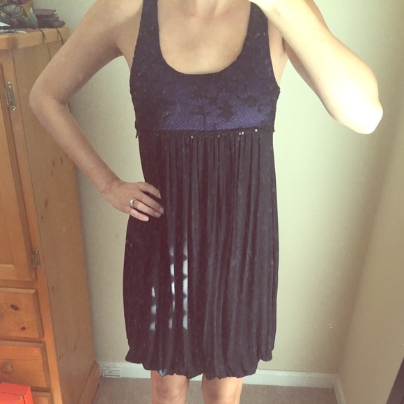 Black and purple dress