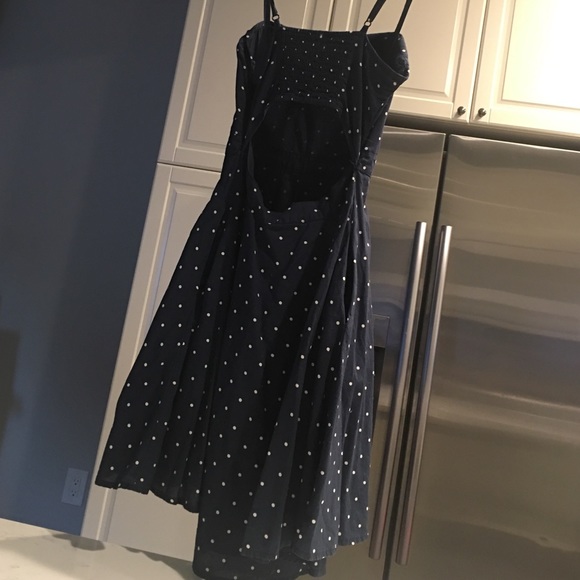 ⭐️Final price⭐️Cute navy dress w/ white polka dots - Picture 3 of 4