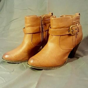Call it Spring Tan Ankle Boots with 1.5 inch heel