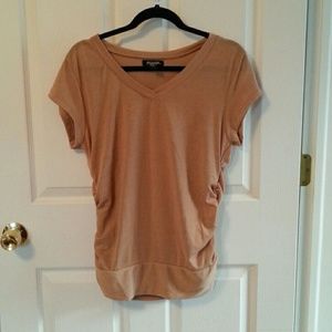 Camel ruched top