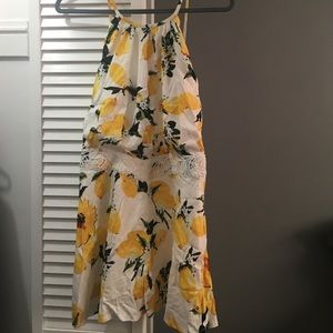 Yellow halter romper