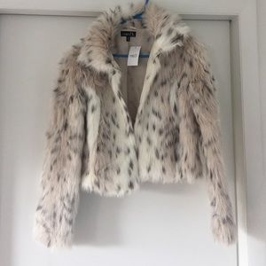 Snow leopard faux fur