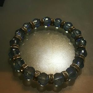 Blue and silver bracelet