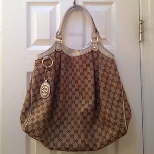 Large Gucci Sukey Monogram Canvas Tote
