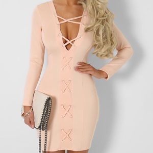 NWT* mini bodycon blush dress