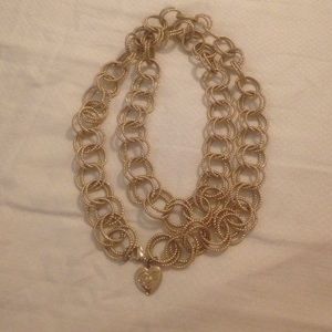 Gold betsey johnson necklace