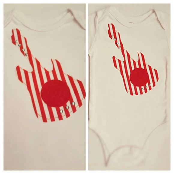 Striped Guitar Onesie (9-12m)