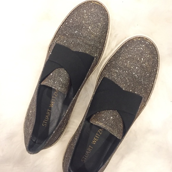 Stuart Weitzman Flex Elasticized Slip On Sneakers