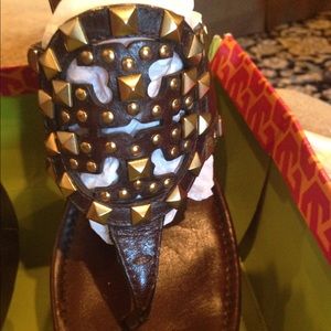 Tory Burch Marissa Studded Sandal Wedges