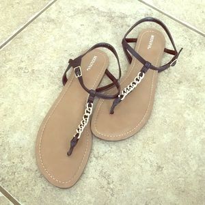 Black Chain Sandals