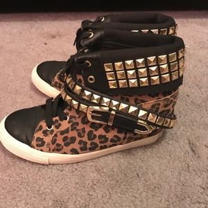 Betsey Johnson Hightop Wedge Sneakers