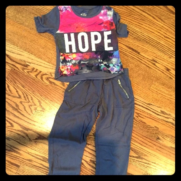 Justice size 10 shirt and pants.