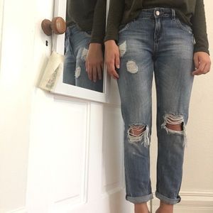 Zara Distressed Boyfriend Jeans