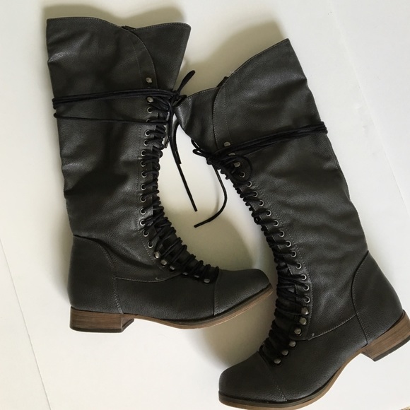 Breckelles Shoes - Soft Leather Lace Up Boots, Breckelles