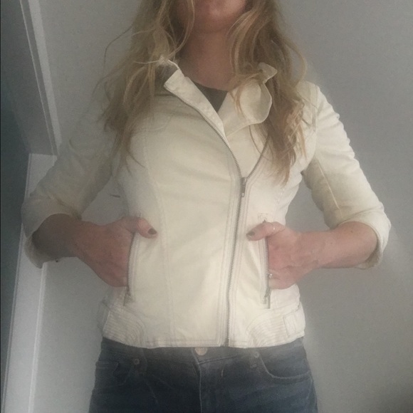 Loft cream jean jacket