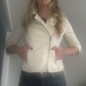 Loft cream jean jacket