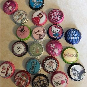 NEW bottle cap centers for hair bows.