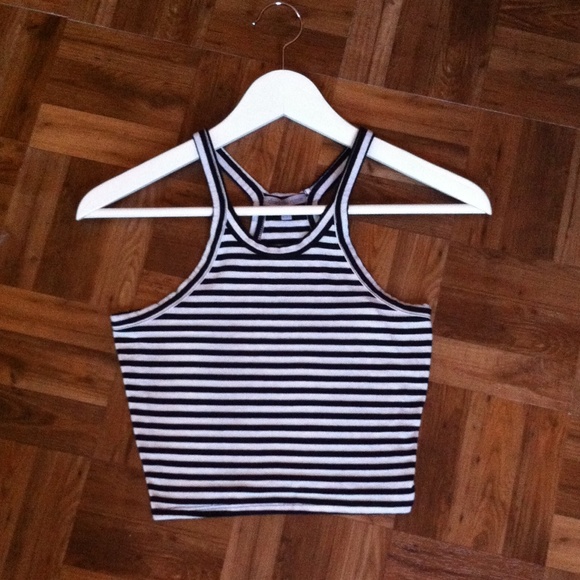 Charlotte Russe striped crop top