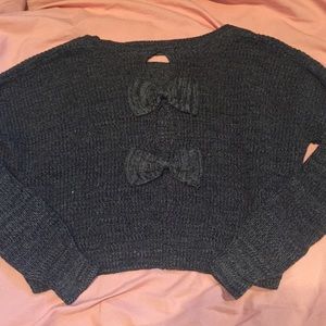 Millau Cropped Bow Back Sweater