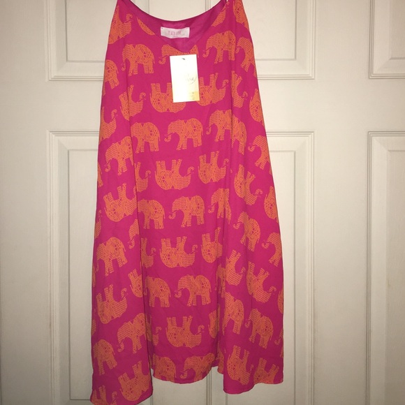 NWT Boutique elephant print tank dress