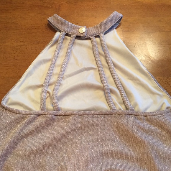 ❗️SALE❗️💥🆕 Shimmery Gold High Neck Shift Dress - Picture 4 of 4