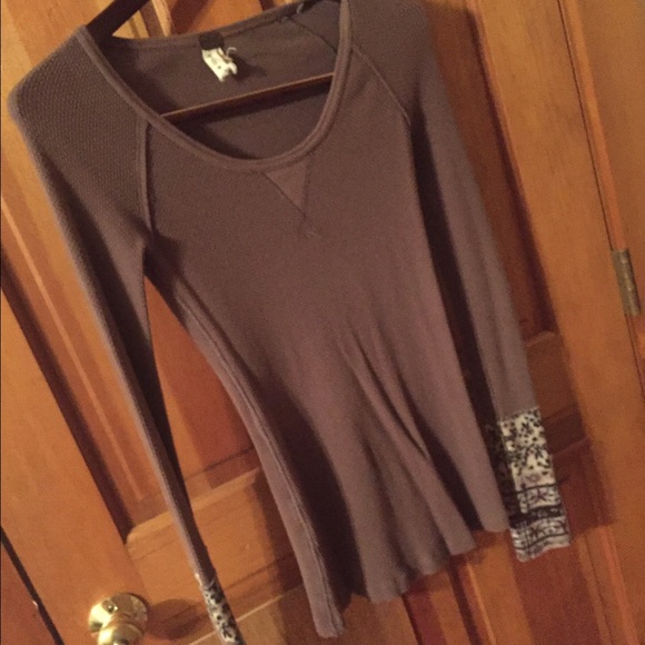 Free people thermal with sweater sleeves